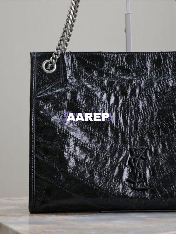 Replica Saint Laurent YSL Niki Medium Shopping Bag In Crinkled Vintage Leather 577999 Black 9