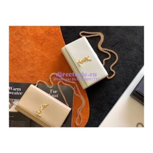 Replica YSL Saint Laurent Classic Medium Kate In Grained De Poudre Textured Leather Beige 2