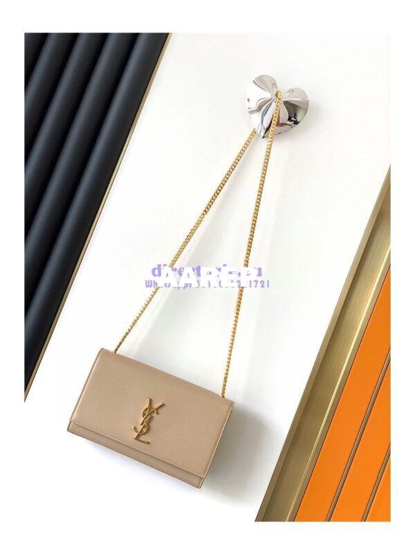 Replica YSL Saint Laurent Classic Medium Kate In Grained De Poudre Textured Leather Beige 5