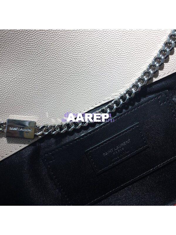 Replica YSL Saint Laurent Classic Medium Kate Silver Hardware In Grained De Poudre Textured Leather Powder Pink 8