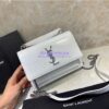 Replica Saint Laurent YSL Sunset Chain Wallet In Shiny Crocodile-embossed Leather 533026 Green 2