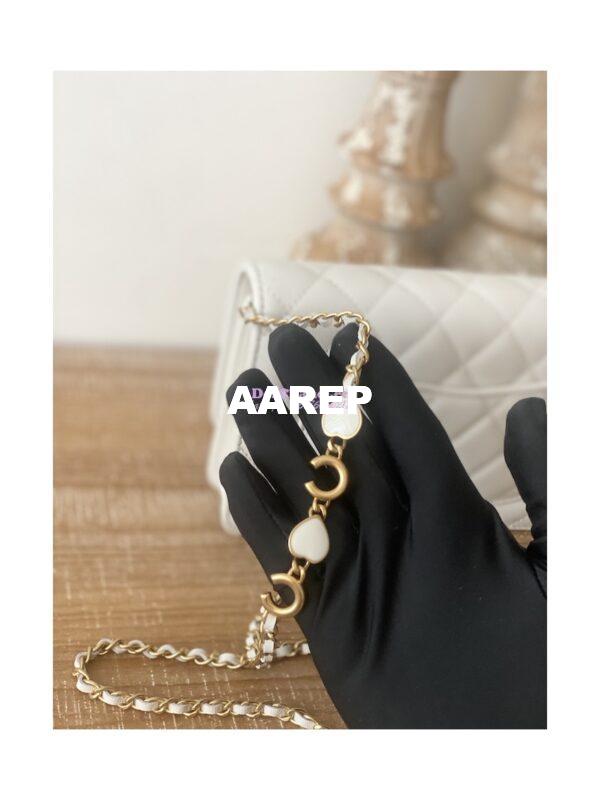 Replica Chanel Lambskin Wallet On Chain WOC AP3035 White 7