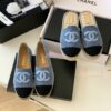 Replica Chanel Tweed and Lambskin Ivory Grey Black Espadrilles Sandals G37482