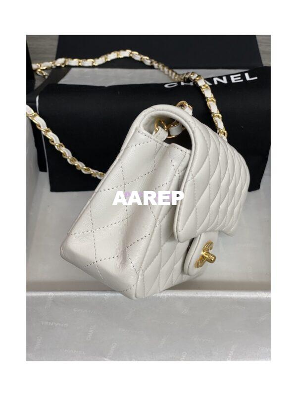 Replica Chanel Small Classic Flap CF Bag Quilted Lambskin 20cm in White 16