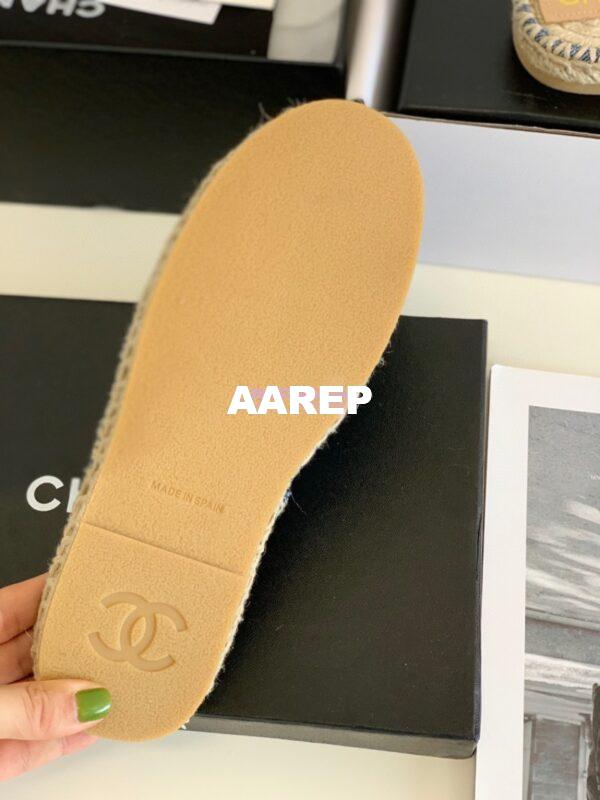 Replica Chanel Denim Blue Black Espadrilles Sandals G37482 9