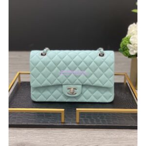 Replica Chanel CF 1112 Classic Flap Grained Calfskin in Tiffany Blue Bag 2