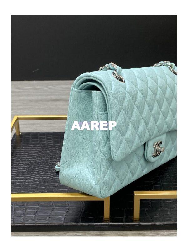 Replica Chanel CF 1112 Classic Flap Grained Calfskin in Tiffany Blue Bag 6
