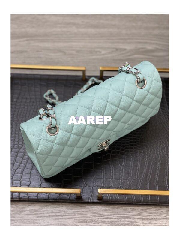 Replica Chanel CF 1112 Classic Flap Grained Calfskin in Tiffany Blue Bag 7