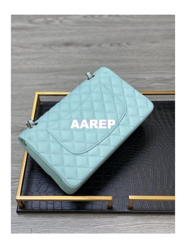 Replica Chanel CF 1112 Classic Flap Grained Calfskin in Tiffany Blue Bag 9