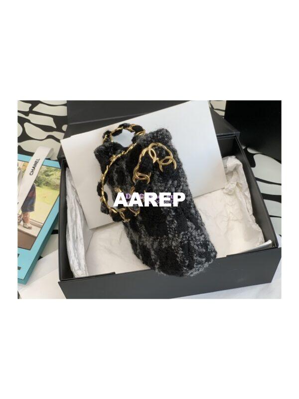Replica Chanel Tweed Hobo Handbag AS3562 Grey Black 3