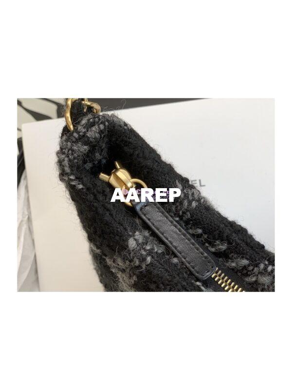 Replica Chanel Tweed Hobo Handbag AS3562 Grey Black 5