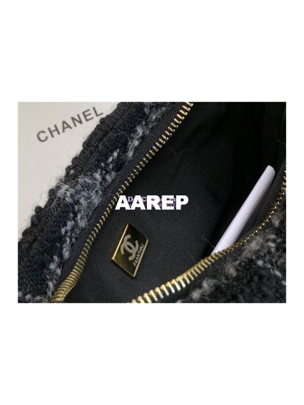 Replica Chanel Tweed Hobo Handbag AS3562 Grey Black 7