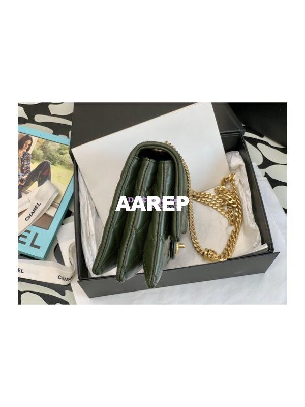 Replica Chanel Flap Bag Lambskin AS3609 Khaki 2