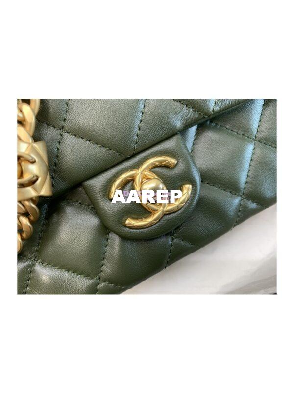 Replica Chanel Flap Bag Lambskin AS3609 Khaki 3