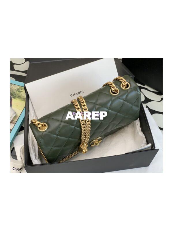 Replica Chanel Flap Bag Lambskin AS3609 Khaki 4