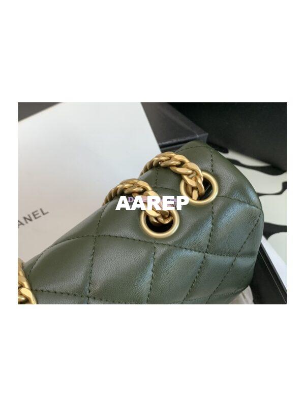 Replica Chanel Flap Bag Lambskin AS3609 Khaki 6