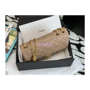 Replica Chanel Flap Bag Lambskin AS3609 Beige 2