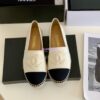 Replica Chanel Tweed and Lambskin Ivory Grey Black Espadrilles G29762