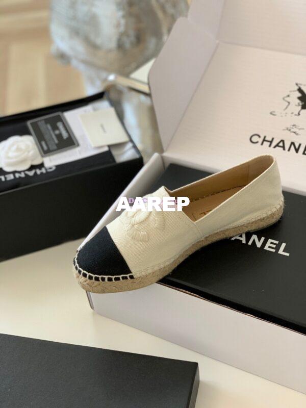 Replica Chanel Denim Ivory Black Espadrilles G29762 7