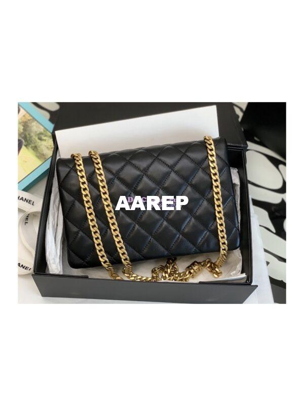 Replica Chanel Flap Bag Lambskin AS3609 Black 9