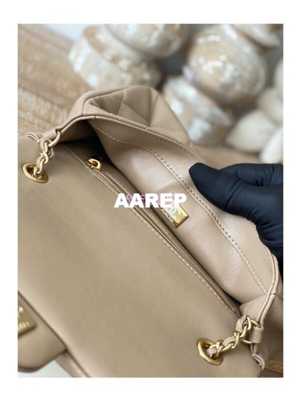 Replica Chanel Mini Flap Bag in Lambskin with Love Charms AS3457 Beige 6