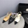 Replica Chanel Lambskin Slingback with Pearls G37534 Beige 2