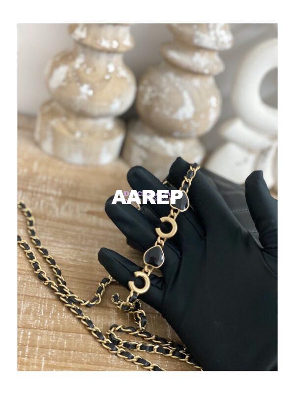 Replica Chanel Lambskin Wallet On Chain WOC AP3035 Black 5