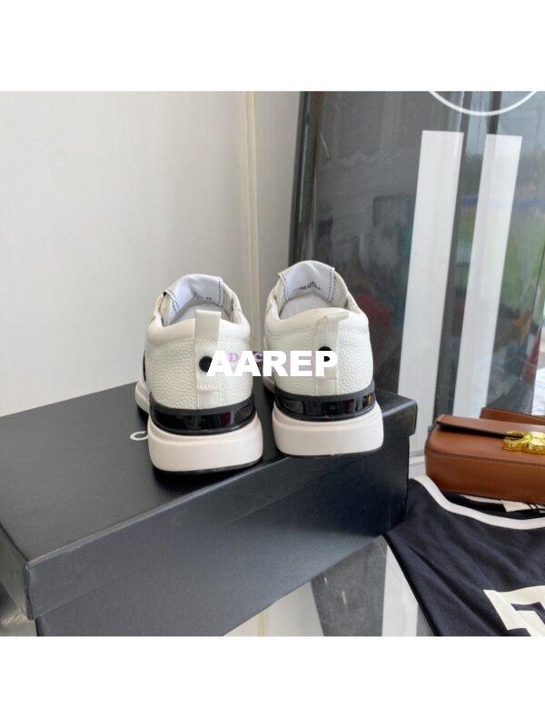 Replica Chanel Grained Calfskin & Fabric Sneakers G37122 Ivory 10