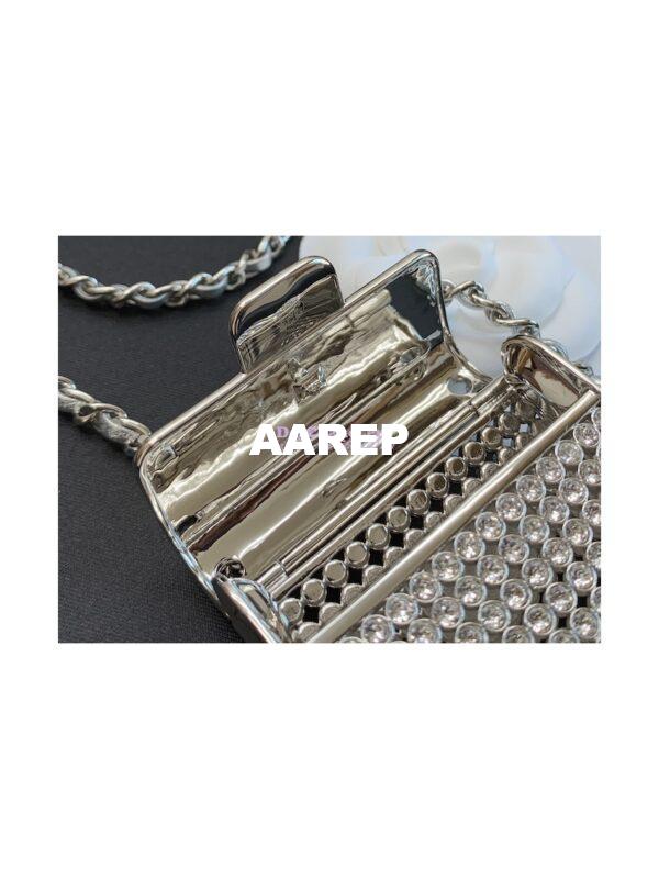 Replica Chanel Long Necklace Crystals Bag Silver AB6154 (Limited Edition) 7