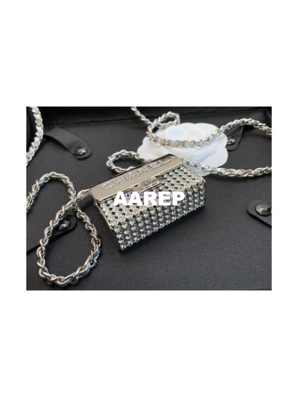 Replica Chanel Long Necklace Crystals Bag Silver AB6154 (Limited Edition) 8