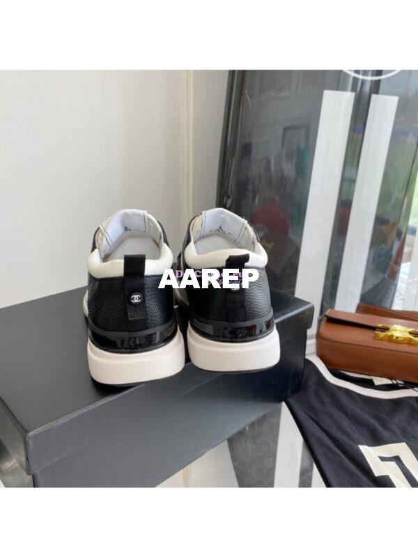 Replica Chanel Grained Calfskin & Fabric Sneakers G37122 Black 8