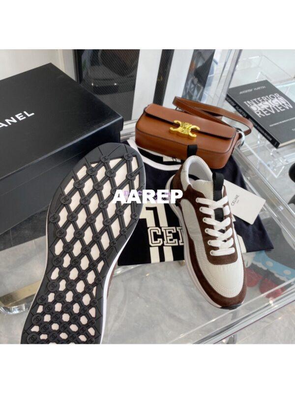 Replica Chanel Suede Calfskin & Nylon Sneakers G37122 Brown 7
