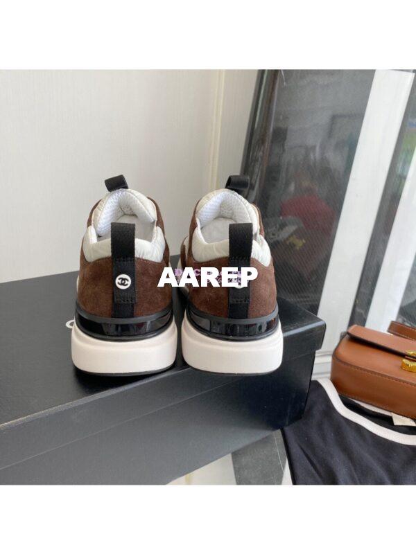 Replica Chanel Suede Calfskin & Nylon Sneakers G37122 Brown 8
