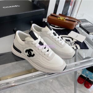 Replica Chanel Suede Calfskin & Nylon Sneakers G37122 Ivory