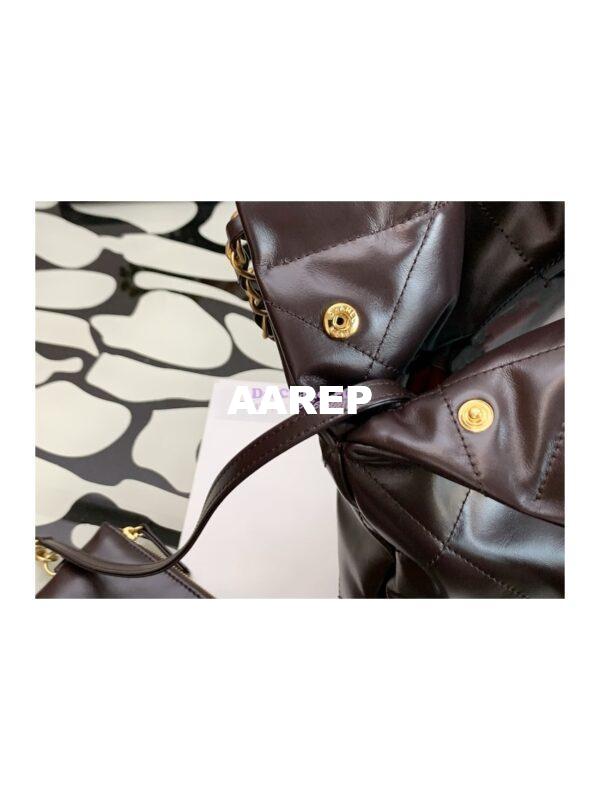 Replica Chanel 22 Handbag Shiny Calfskin & Gold Metal AS3260 AS3261 Dark Brown 17
