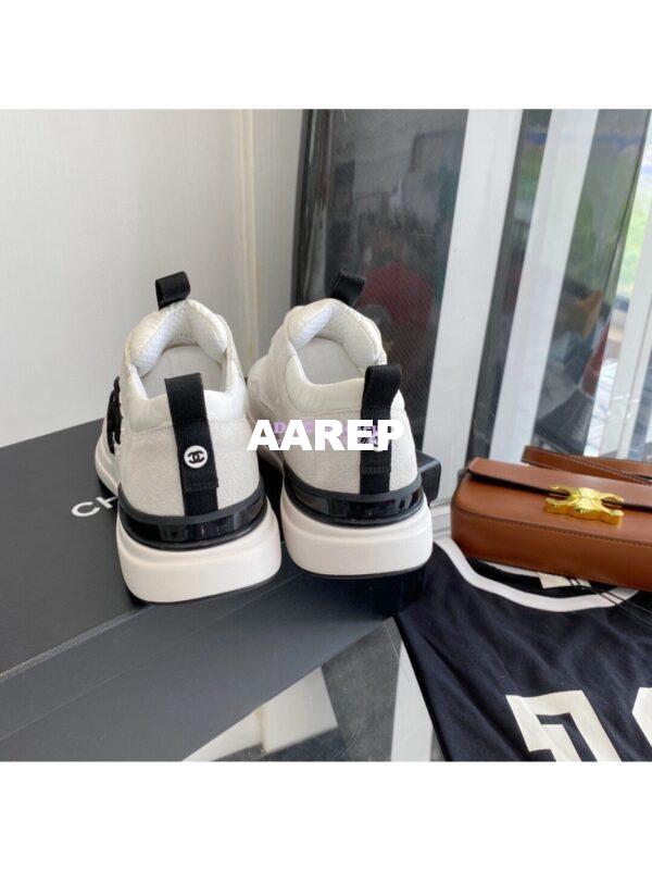 Replica Chanel Suede Calfskin & Nylon Sneakers G37122 Ivory 7