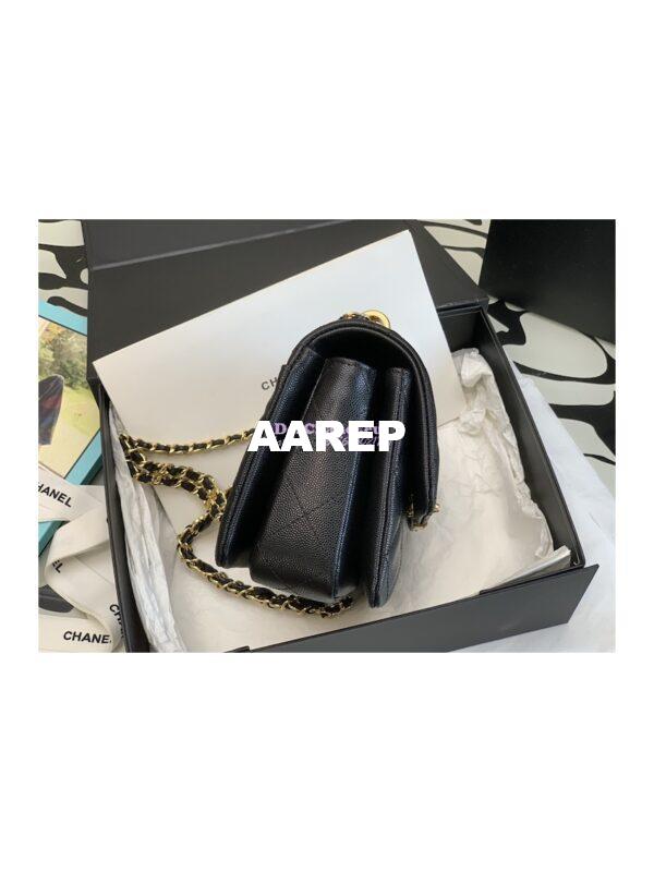 Replica Chanel Caviar Small Flap Bag AS3580 Black 5