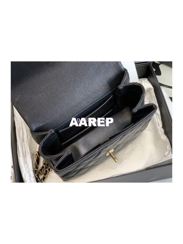 Replica Chanel Caviar Small Flap Bag AS3580 Black 8
