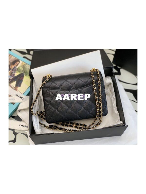 Replica Chanel Caviar Small Flap Bag AS3580 Black 10