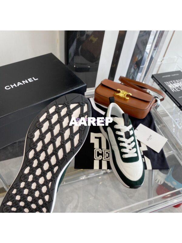 Replica Chanel Suede Calfskin & Nylon Sneakers G37122 Green 8
