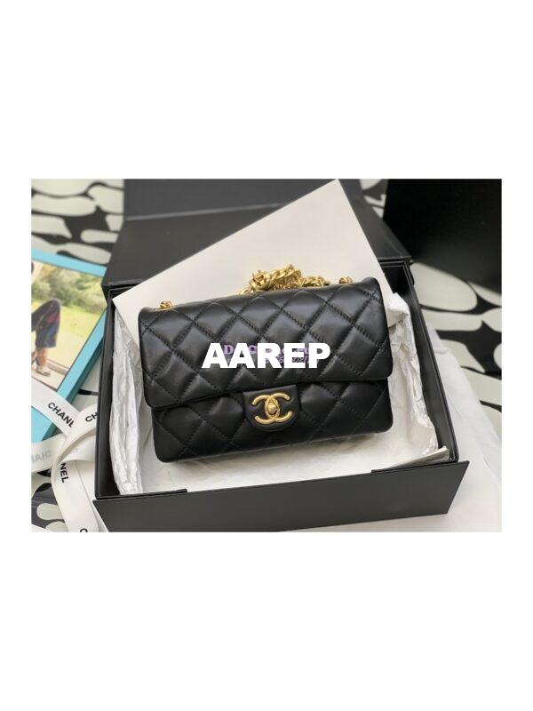 Replica Chanel Small Flap Bag Lambskin AS3393 Black