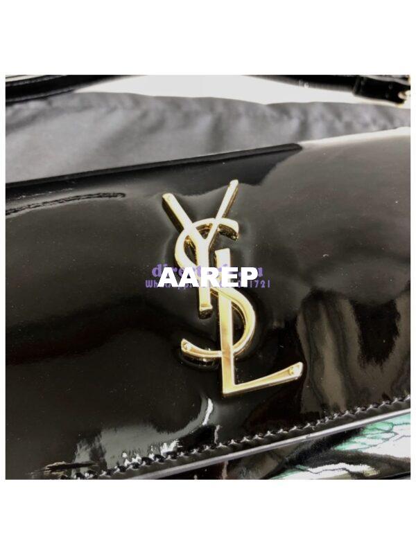 Replica Saint Laurent YSL Kate Belt Bag In Patent Leather 534395 Black 4