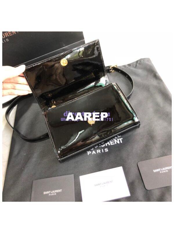 Replica Saint Laurent YSL Kate Belt Bag In Patent Leather 534395 Black 7