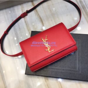 Replica Saint Laurent YSL Kate Belt Bag In Smooth Leather 534395 Red