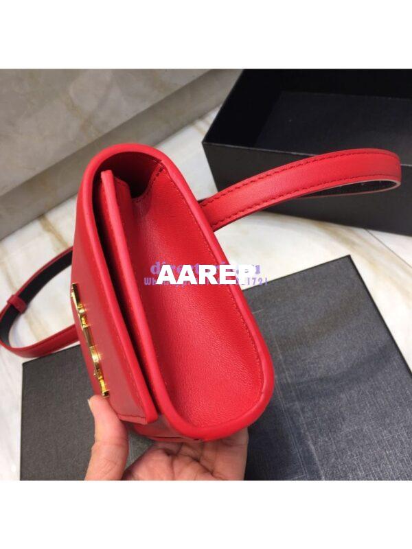 Replica Saint Laurent YSL Kate Belt Bag In Smooth Leather 534395 Red 6