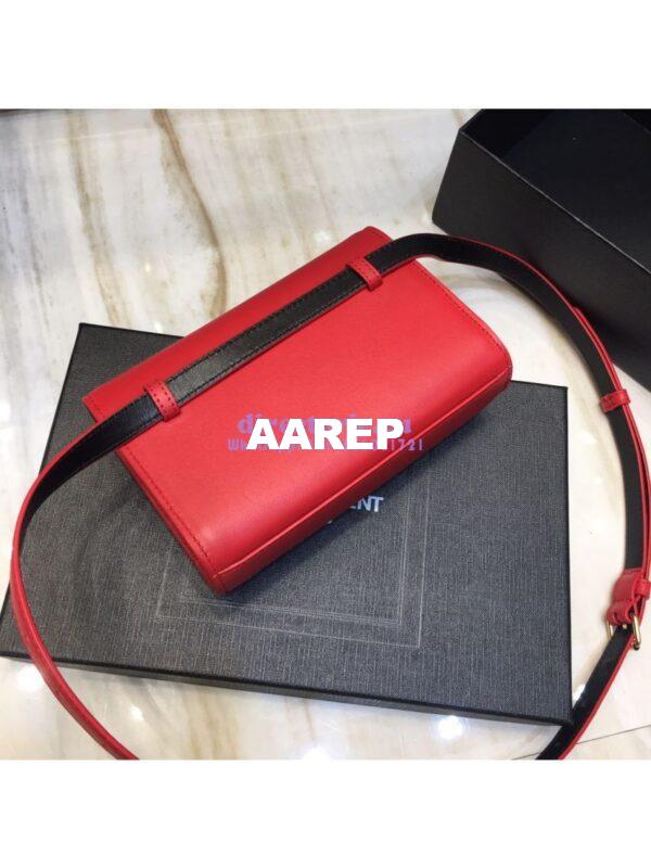 Replica Saint Laurent YSL Kate Belt Bag In Smooth Leather 534395 Red 7