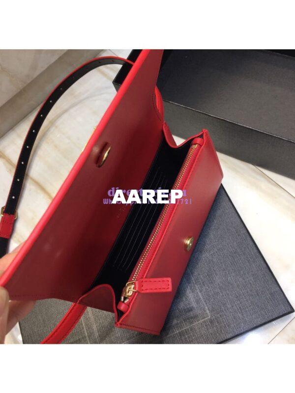 Replica Saint Laurent YSL Kate Belt Bag In Smooth Leather 534395 Red 9