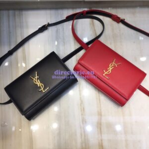 Replica Saint Laurent YSL Kate Belt Bag In Smooth Leather 534395 Black