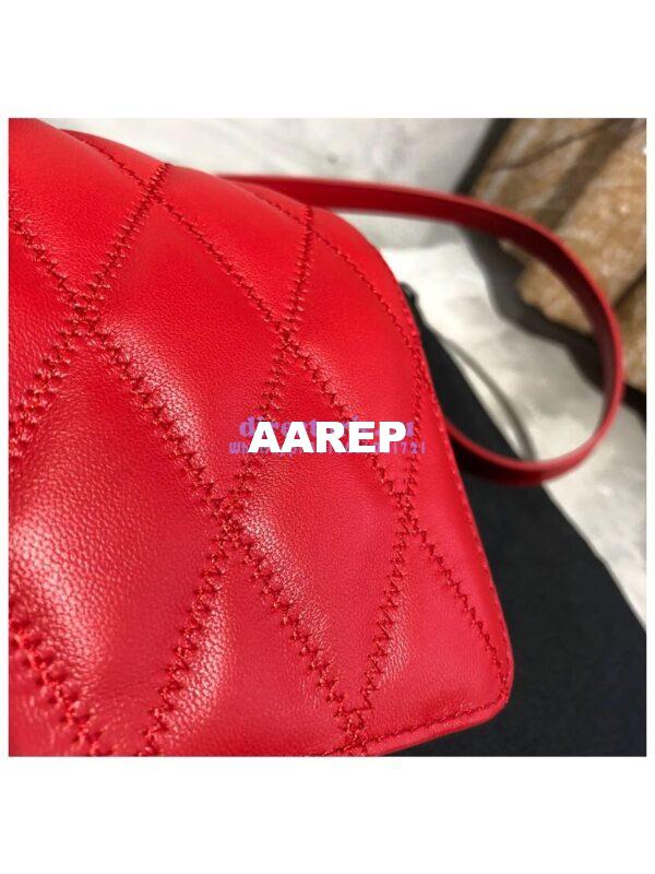 Replica Saint Laurent YSL Angie Chain Bag In Diamond-quilted Lambskin 568906 Red 6