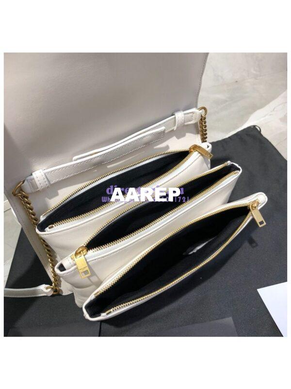 Replica Saint Laurent YSL Angie Chain Bag In Diamond-quilted Lambskin 568906 Blanc 10